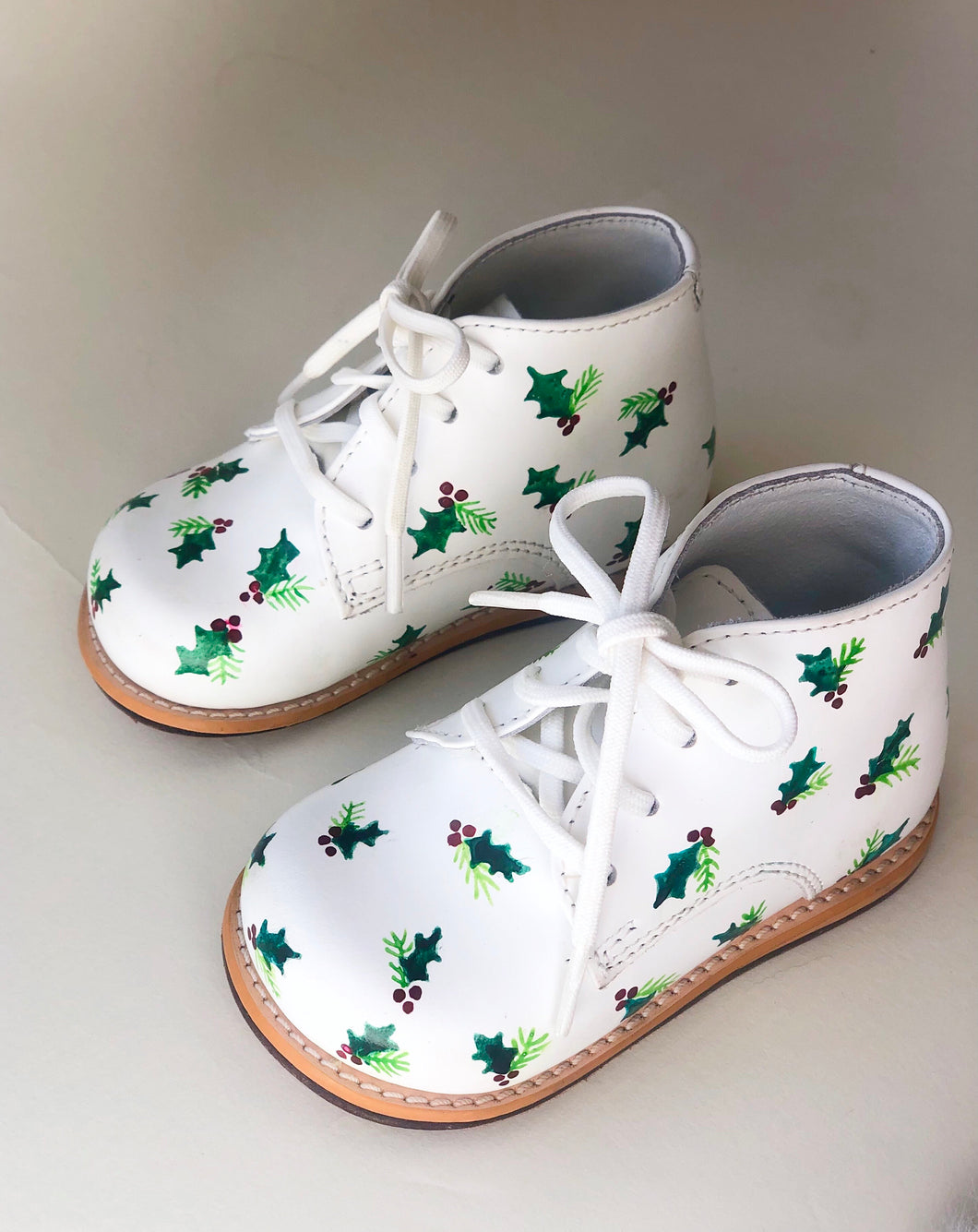 HAND PAINTED LEATHER CHILDREN’S SHOES-HOLLY