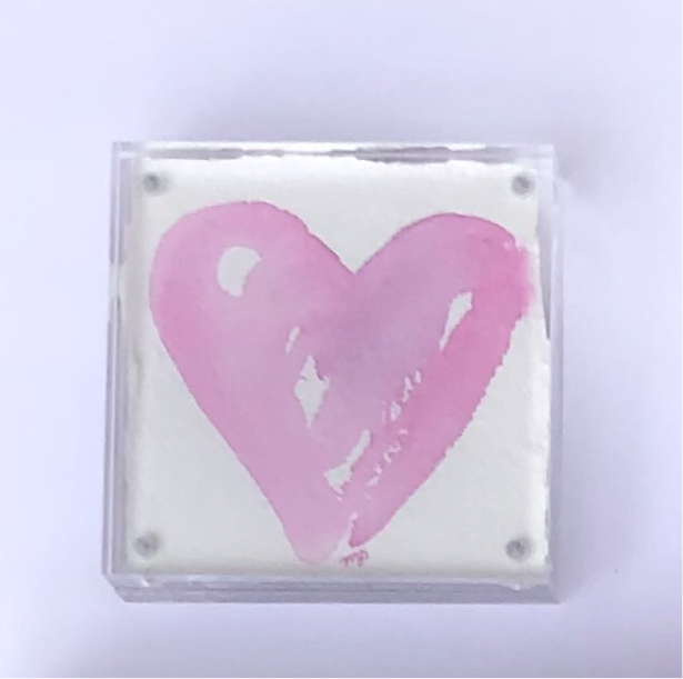original watercolor-heart 4x4 lucite block