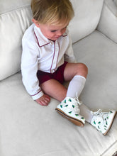 Load image into Gallery viewer, HAND PAINTED LEATHER CHILDREN’S SHOES-HOLLY
